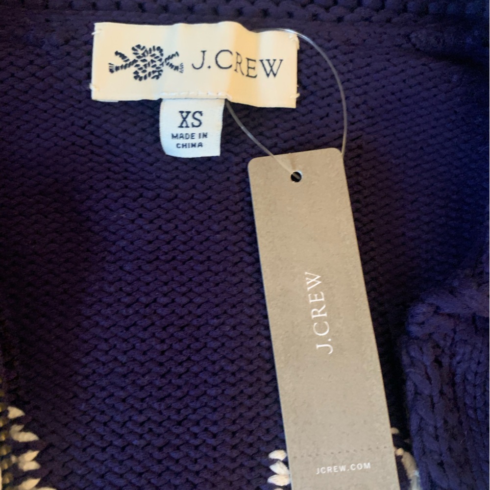 J. Crew Lobster Cardigan Knit Jacket NEW  Size XS RARE - Picture 13 of 16